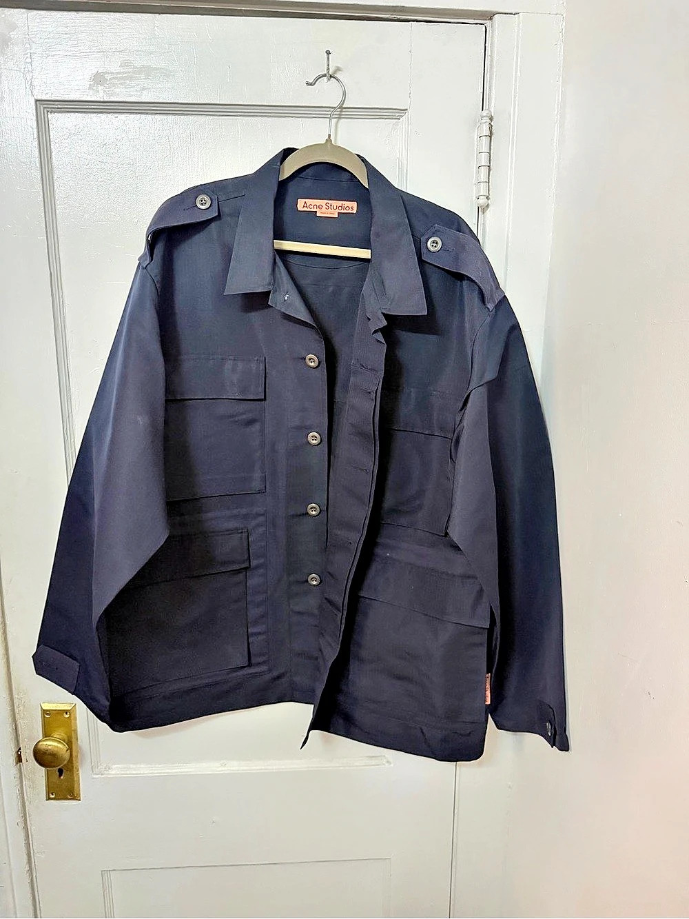 Acne Studios Patson Tech Light Jacket Navy Blue